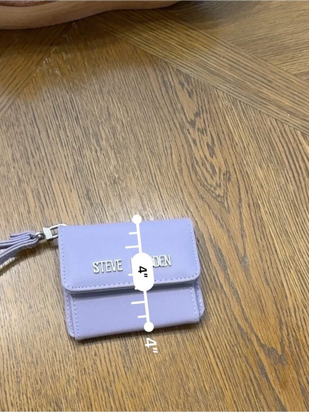 Steve Madden Lavender Wristlet Wallet ID Card Holder Snap Closure NWOT